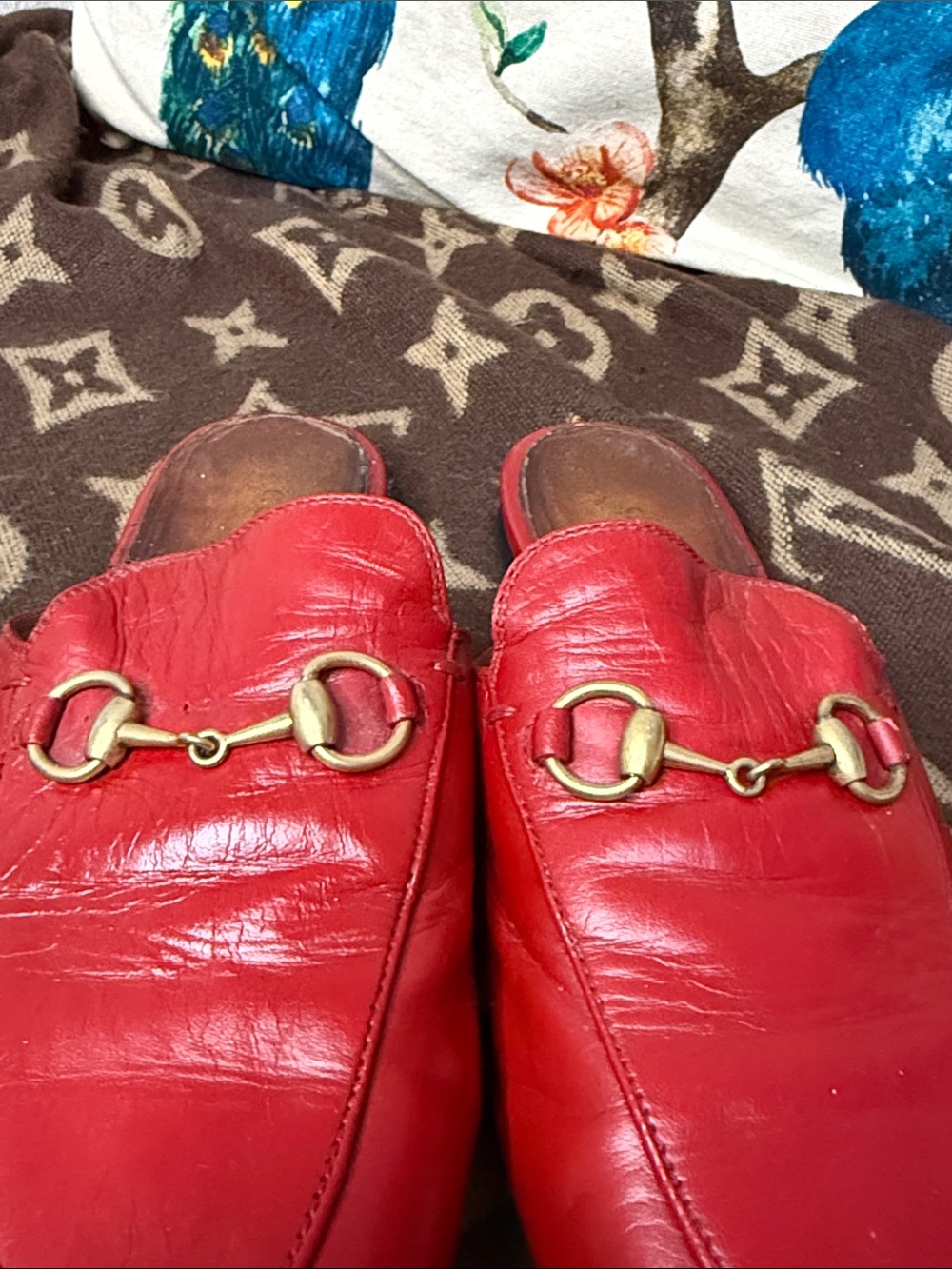 GUCCI WOMEN'S LOAFERS PRINCETOWN RED - Picture 2 of 12